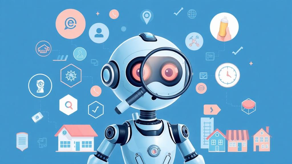 AI robot searching for local businesses online
