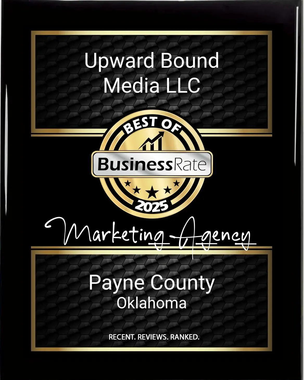 Best of 2025 Payne County Marketing Agency - BusinessRate Award