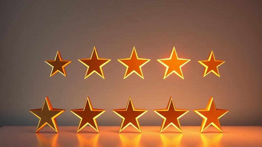 Five golden stars representing a 5-star customer review